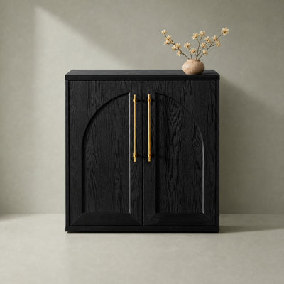 Mercer41 Evers Arched Storage Cabinet, Sideboard Buffet Cabinet With Storage