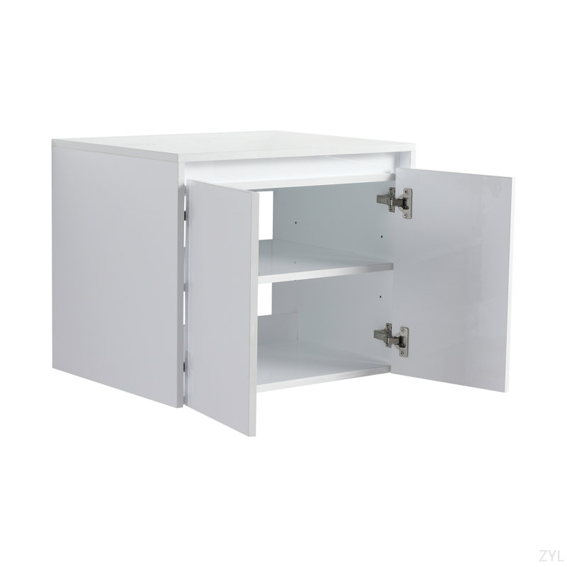 Bathroom Storage Cabinet,Soft Close Drawer,Glossy White