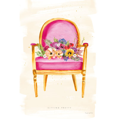 Sitting Pretty I by Mercedes Lopez Charro - Wrapped Canvas Painting