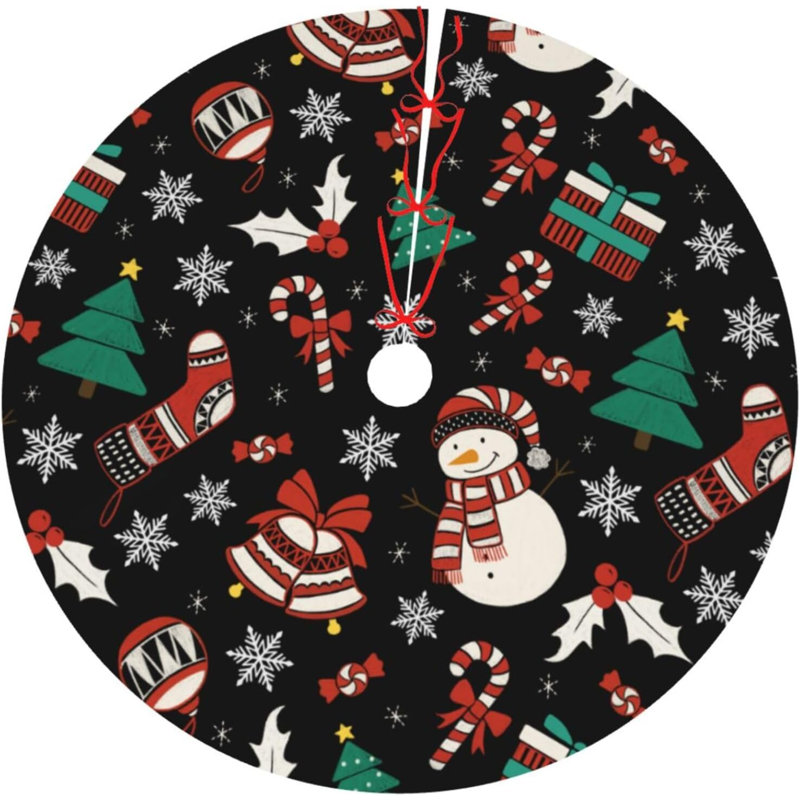 Abstract Polyester Blend Tree Skirt