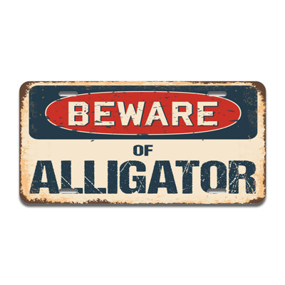 Beware of Alligator Aluminum Plate Frame