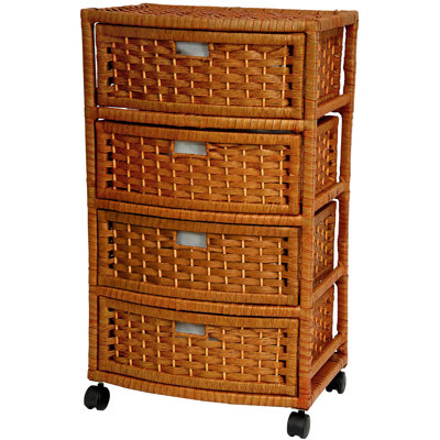 Commode de rangement roulante 4 tiroirs Chelsey