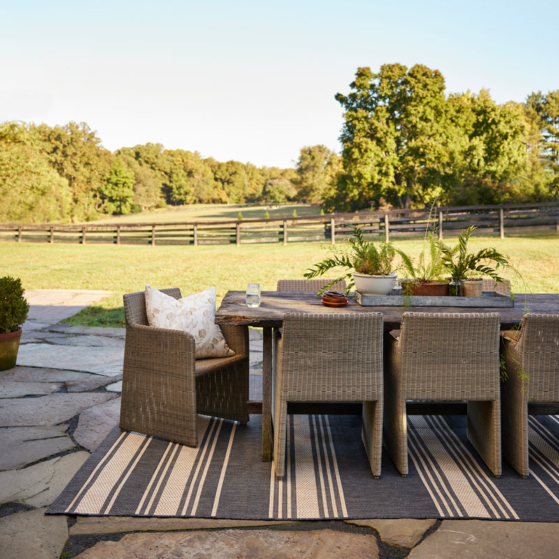 Romy Striped Indoor/Outdoor Area Rug, Runner 2' x 8'