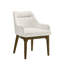Ensemble de 2 chaises d'appoint en chenille et chêne vintage Kasha