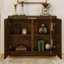 Buffet Mid-Century moderne en noyer foncé
