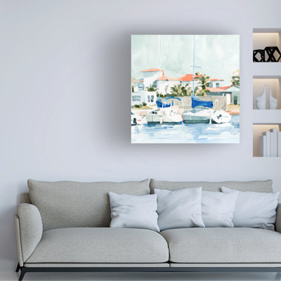«Beach Town Summer II» par Emma Caroline - peinture sur toile tendue