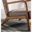 Chaise d'appoint Camel avec accoudoirs à cadre ouvert de style Mid-Century moderne et coussin en microfibre pour une ambiance de chambre à coucher, rembourrage en mousse et détente dans le salon