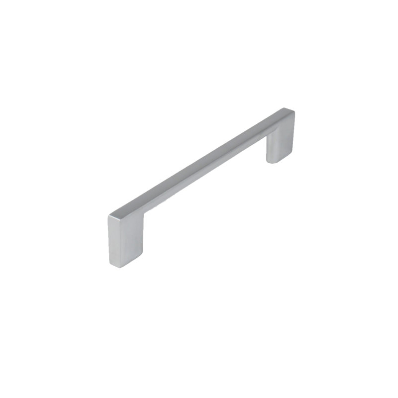 Poignée barre 6 5/16" au centre Builder's, Chrome terni d'Europe, H 1,06 po x l 7,56 po x P 0,35 po