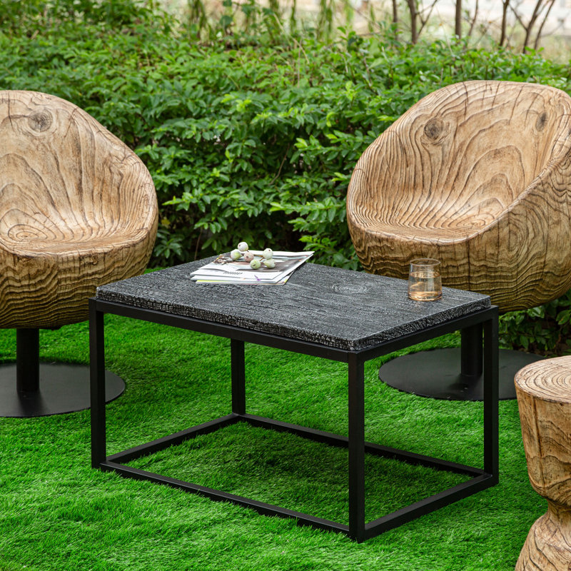 Table basse Shaun, Bois brûlé