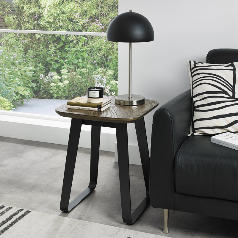 Airla Sled End Table, Grey
