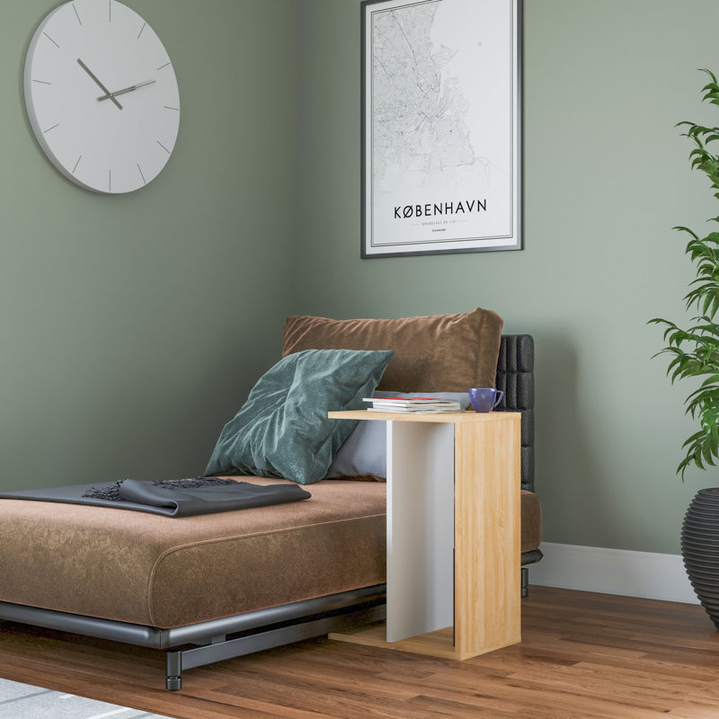 Najni End Table, Oak/White