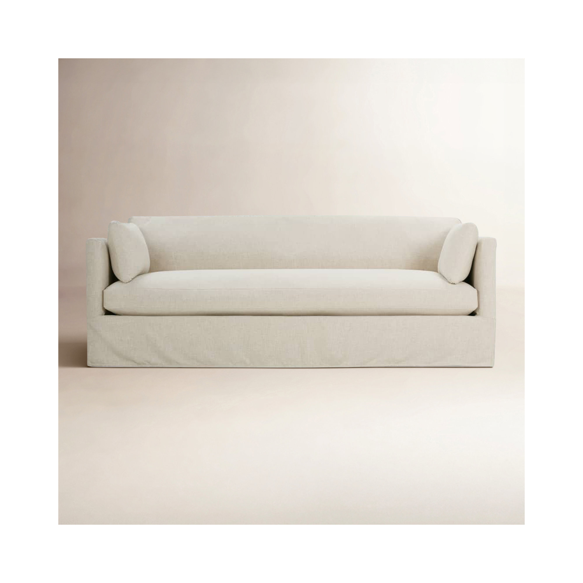 Madeline 90" Slipcovered Sofa, Straw (BU102-28)