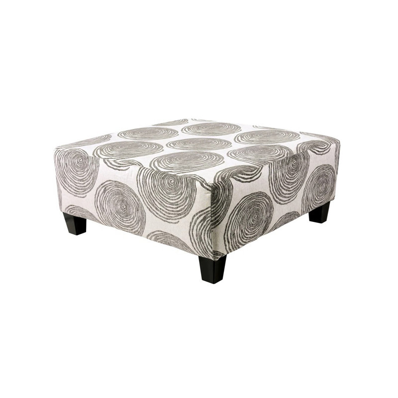 40.6" W Transitional Ottoman, Gray, Gray