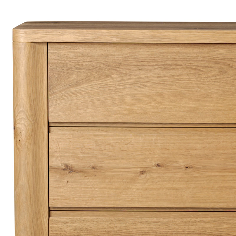 Novella 6 Drawer Dresser-Natural Oak Veneer Thick Random