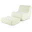 Fauteuil à billes avec repose-pieds en éponge haute élasticité antidérapante et housse en velours vert-71283654