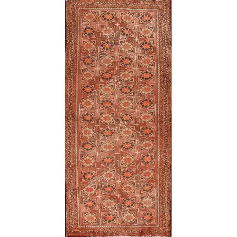 Tapis de couloir géométrique traditionnel 4x11