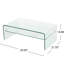 Élégante table basse en verre trempé avec tablette de 8 mm - faites briller votre salon de 12 mm