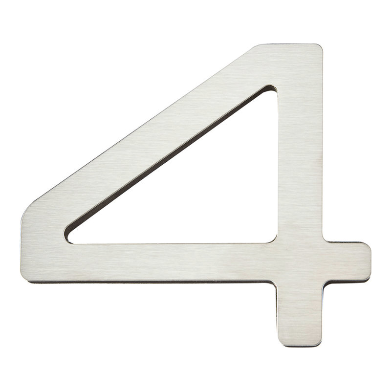 Stainless Steel 4" Surface Mount House Number