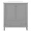 Meuble-lavabo moderne de 30 po - Armoire grise avec tiroir et étagère
