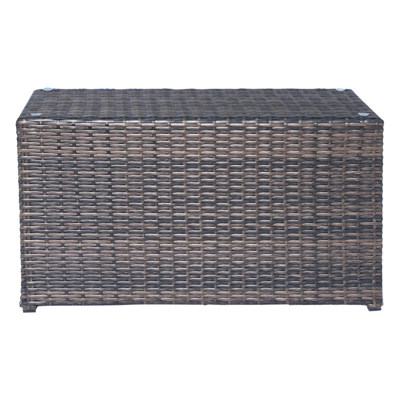 Table basse brune avec plateau et / ou base en verre de 18 po x l 33 po x L 22 po, pour un usage multiple