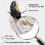 «Chawla Gold Black Spiral Illusions II», horloge asymétrique abstraite en métal-2043434904
