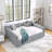 Upholstered Daybed Trundle Sofa Bed With Two Drawers-1579200982