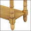 Console rustique avec deux tiroirs de rangement et une tablette inférieure pour un assemblage facile dans le salon ou le vestibule-1428837062
