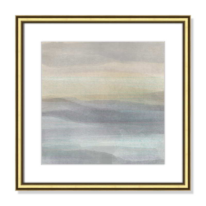 «Peridan Concept of Life» par Sally Swatland - peinture encadrée, Doré, L 18,25 po x H 18,25 po