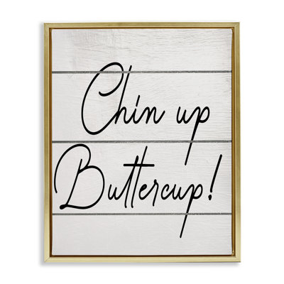 Chin Up Buttercup Framed Floater Canvas Wall Art by Ziwei Li