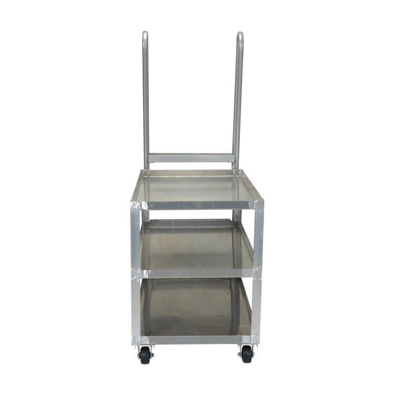 Chariot de préparation de stock haute performance, H 73,32 po x l 27,88 po x P 56 po, Caoutchouc