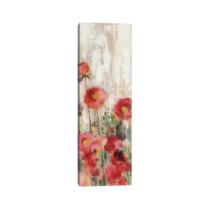 Sprinkled Flowers Panel I by Silvia Vassileva - Wrapped Canvas Panoramic Painting, 30.48 cm H x 91.44 cm W x 1.91 cm D