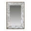 Miroir rectangulaire 24 "x 15" argent antique avec décorations florales, plateau de présentation en miroir, miroir mural suspendu-1658788218