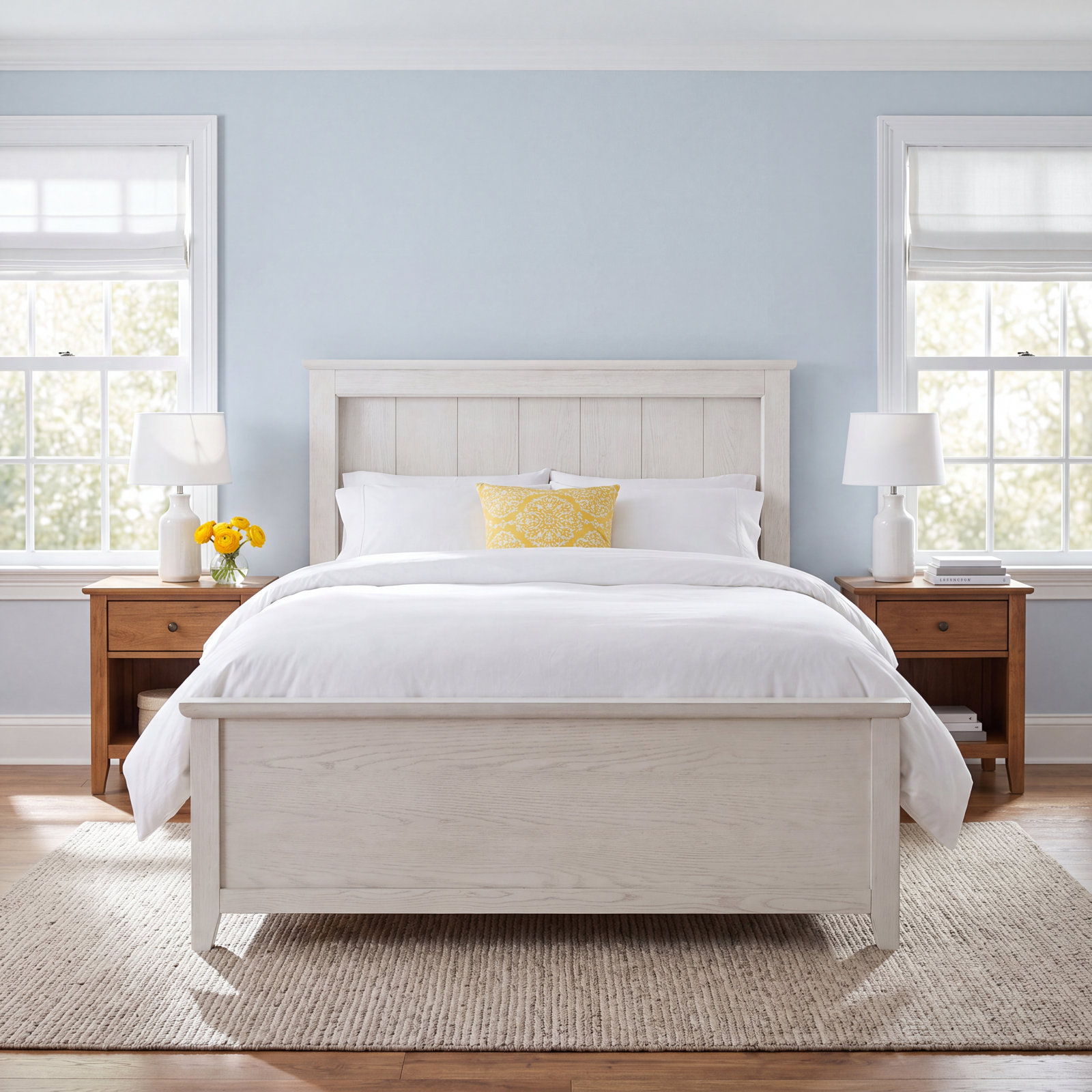 August Complete Panel Bed With LED Light, Full