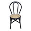 Ensemble de 2 chaises de salle à manger en rotin noir 15,5 x 20,5 x 35,5 po