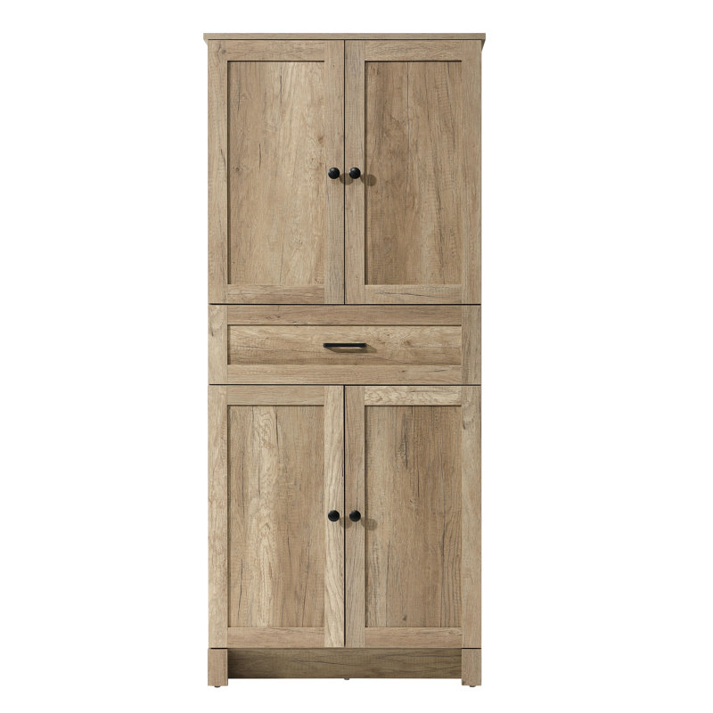 28 Inch Bath Storage Cabinet  in Natural Oak, Natural Oak, 65" H x 28" W x 65" D