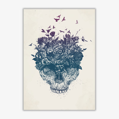 My Head Is A Jungle Skull by Mercedes Lopes Charro - Print
