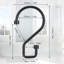Paquet de 12 crochets de rideau de douche en forme de S - Anneaux de rideau de douche noirs antirouille, crochets multifonctionnels pour rideau de douche, ustensiles de cuisine, vêtements, serviettes