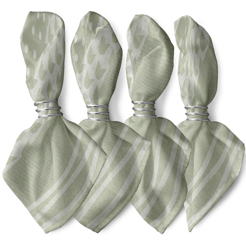 Ensemble de serviettes 4 pièces Josefa, Vert