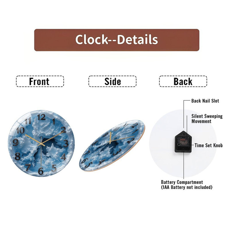 Horloge murale 12 po