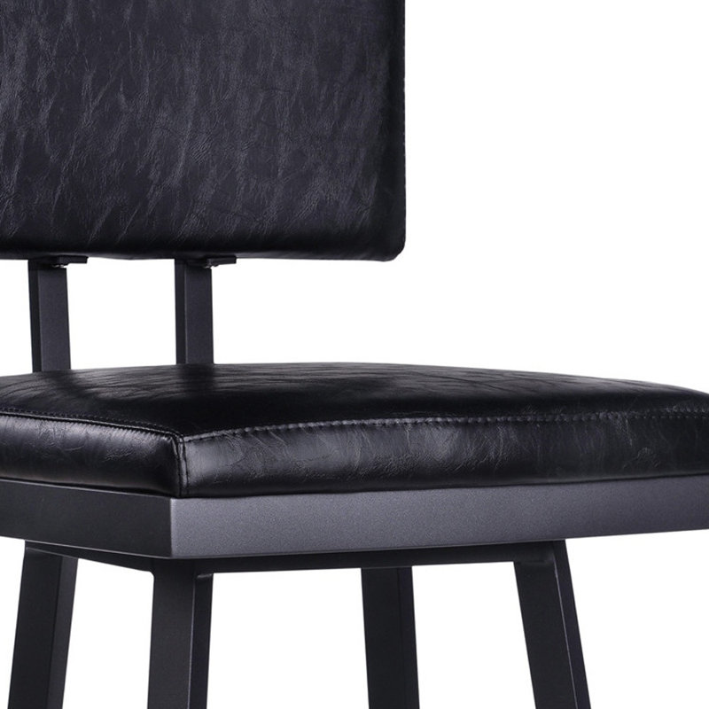 Tabouret de bar Vintage, Tabouret de comptoir (siège d'une hauteur de 26 p, Noir