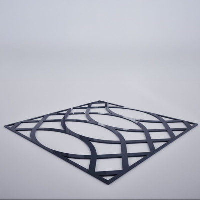 Panneaux muraux décoratifs en acrylique Montrose, moyen, l 15 3/8 po x H 15 3/8 po x T 1/8 po, gris foncé