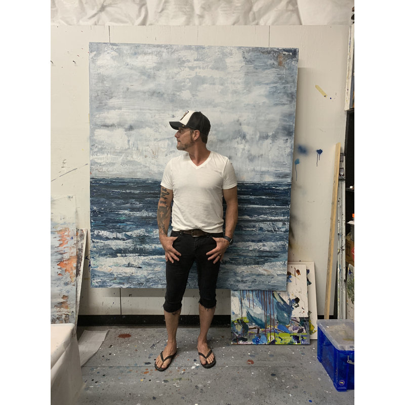 Out To Sea Print by John Beard, 20" H x 40" W x 1" D, Unframed