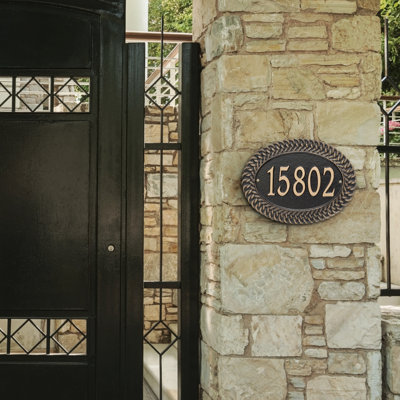Plaque d'adresse murale standard personnalisée 1 ligne