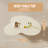 46.45" Modern Centre Table, Irregular Cream White Cloud Coffee Table with 3 Legs