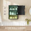 Armoire à pharmacie murale pour salle de bain, 40 x 20 x 60 cm, noir-498438734