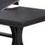 Table de salle à manger Berny, rallonge, base en tréteaux, bois gris, 64 à 46 pouces