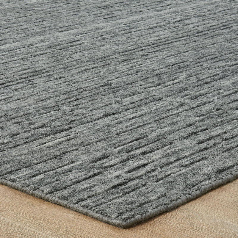 Luxe Wool Area Rug, Silver/Gray, Rectangle 8'6" x 11'6"
