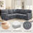 L-Shaped Sectional Sofa Bed With Pull-Out Bed & Storage, 5-Seat Sleeper Couch With USB Charging, Convertible Design For Living Room, Apartment, Corduroy Fabric, Grey-1997853813