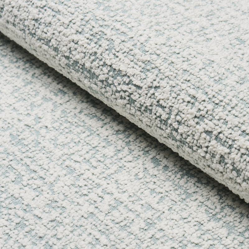 Tissu intérieur / extérieur Zuzu, Blanc / ciel
