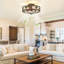 20" Flush Mount Caged Ceiling Fan with Light Kit and Remote Control - Farmhouse Style.-1787845037-1787845032